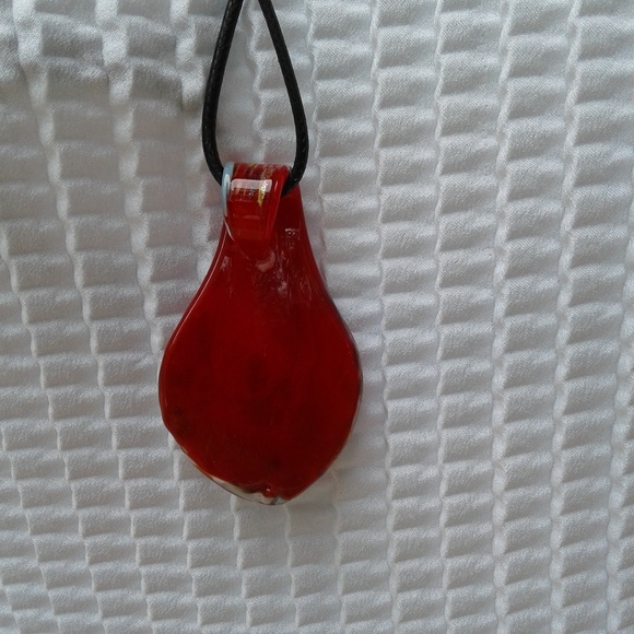 Handblown Glass teardrop Pendant - Picture 3 of 6